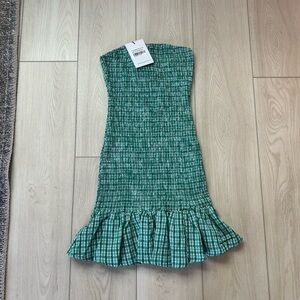 Princess Polly Green Plaid Mini Dress